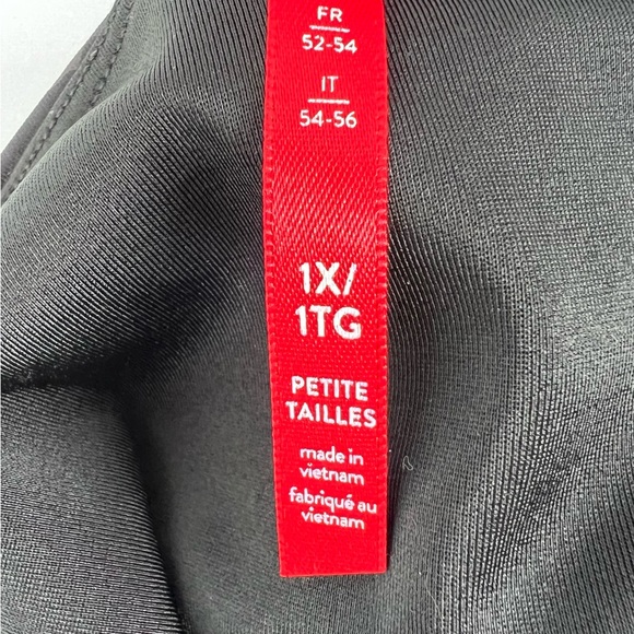 SPANX Plus Size Faux Leather Camo Leggings Matte Black Camo SZ 1X Petite - Picture 5 of 10